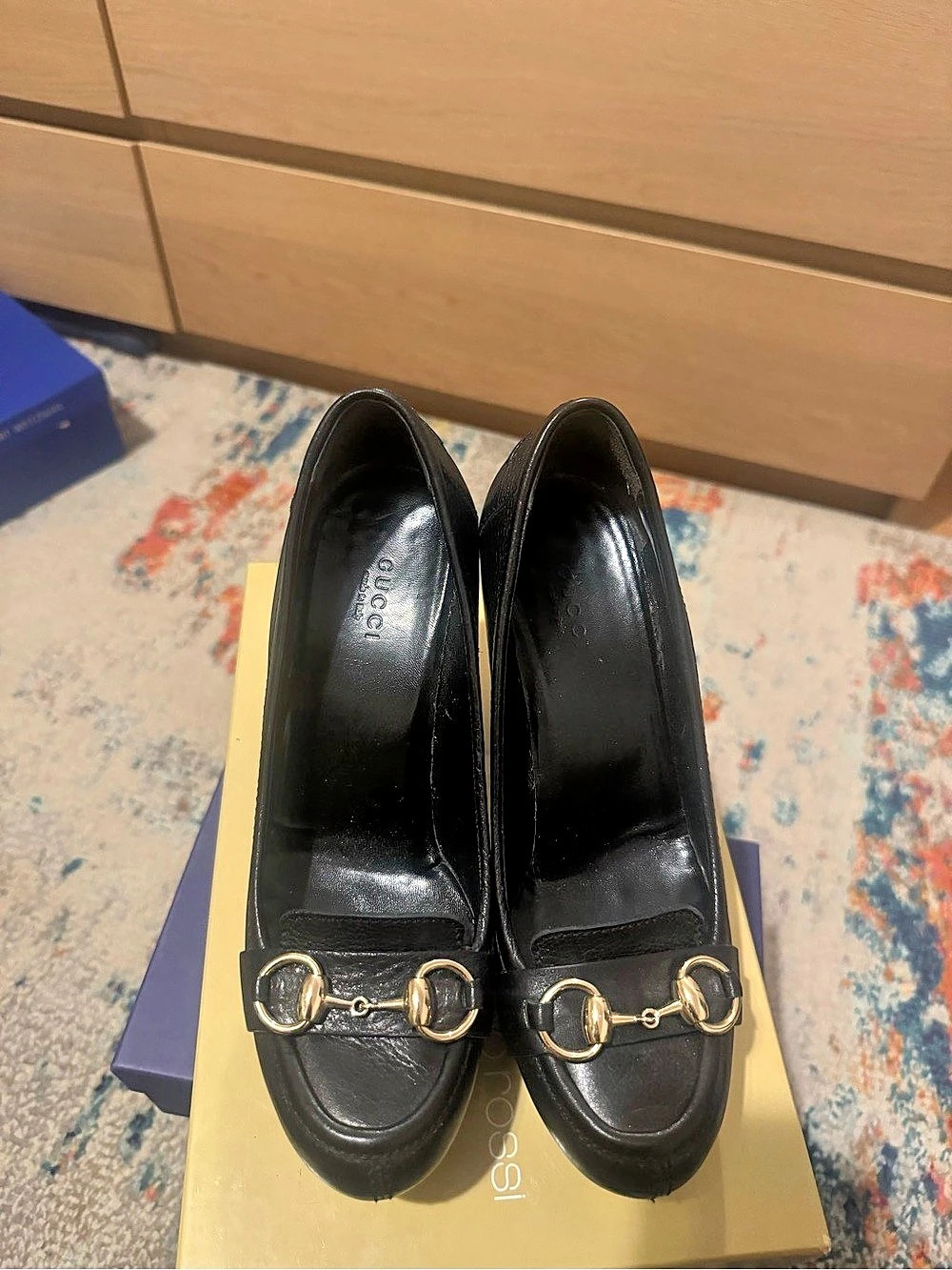 Gucci Black & Brown Wedge Pumps EU 37.5